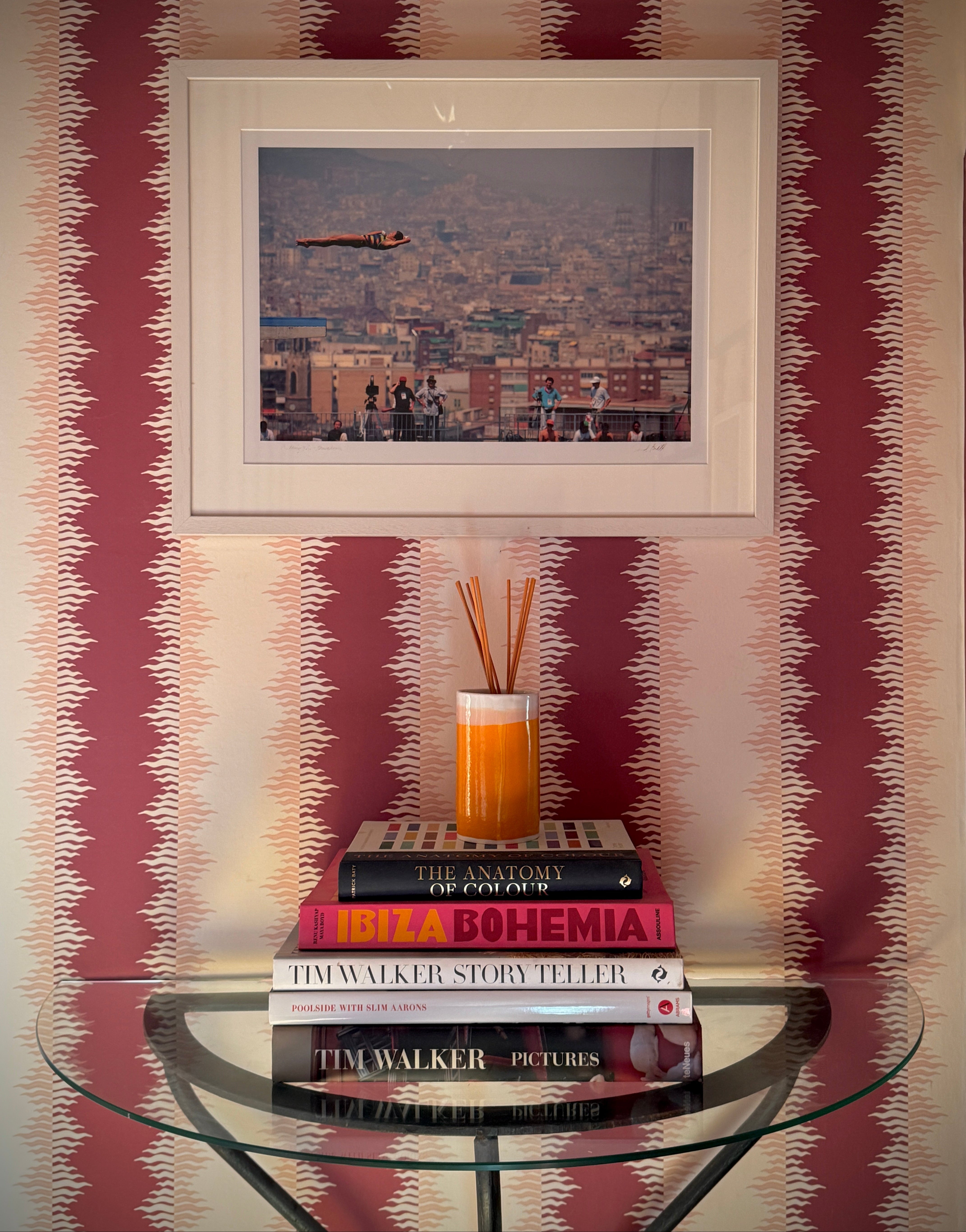 CRIMPED STRIPE // claret