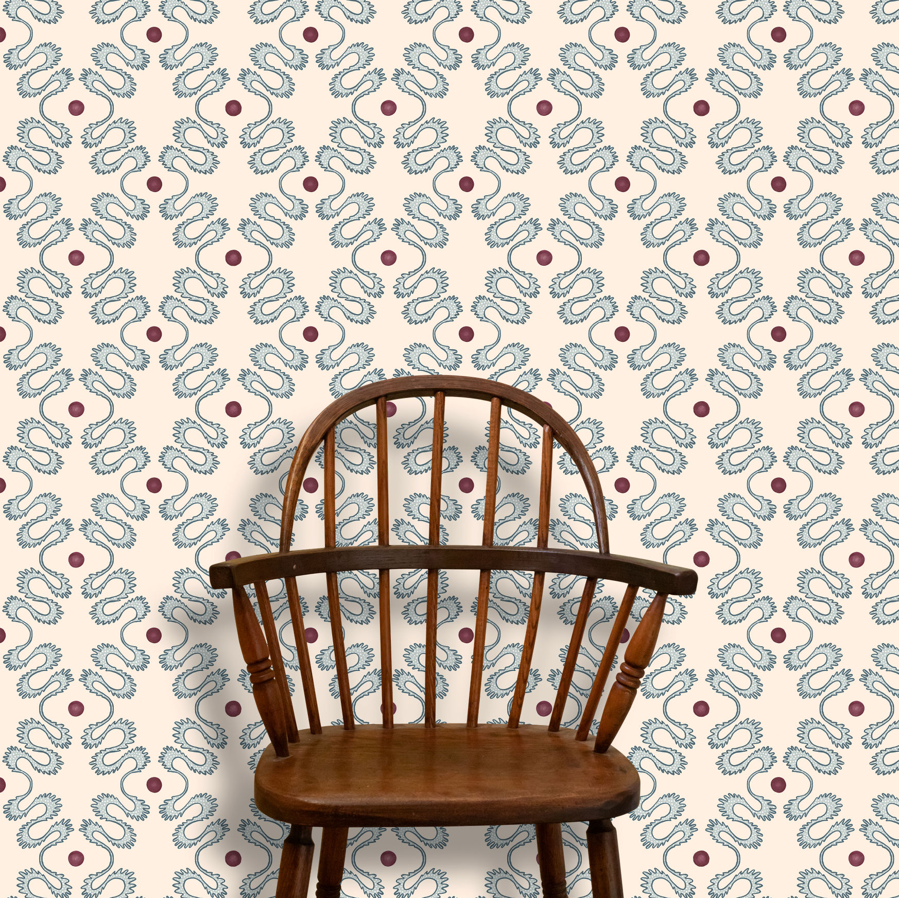 PATTERN PLAY WALLPAPER // indigo