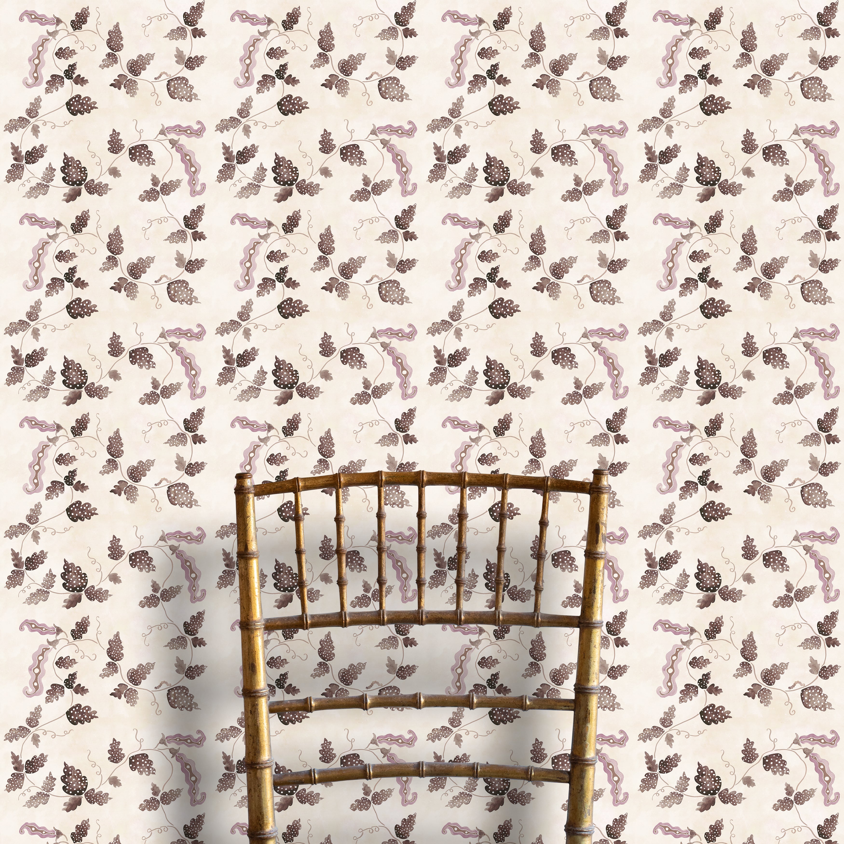 SWEETEST PEA WALLPAPER // mocha