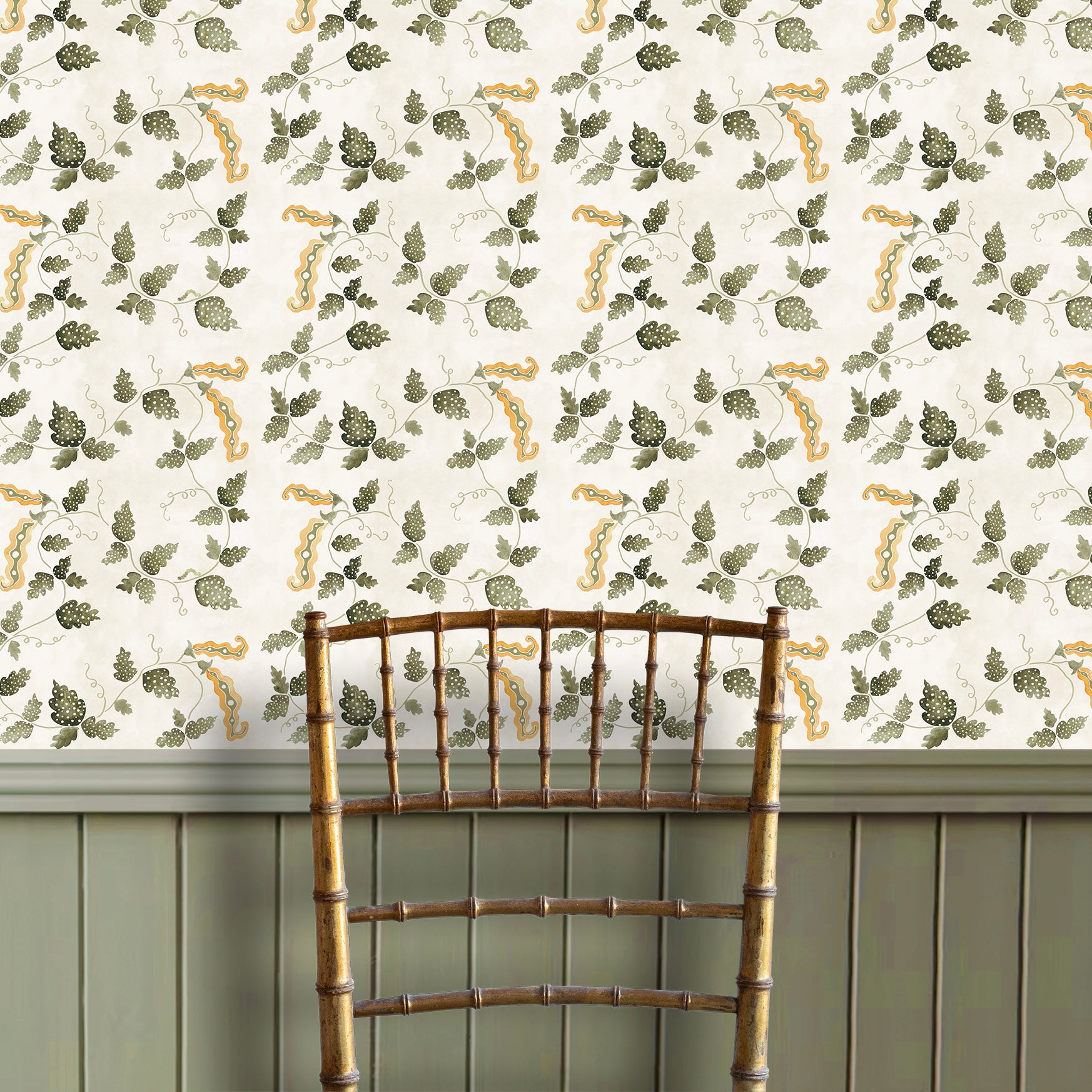 SWEETEST PEA WALLPAPER // olive